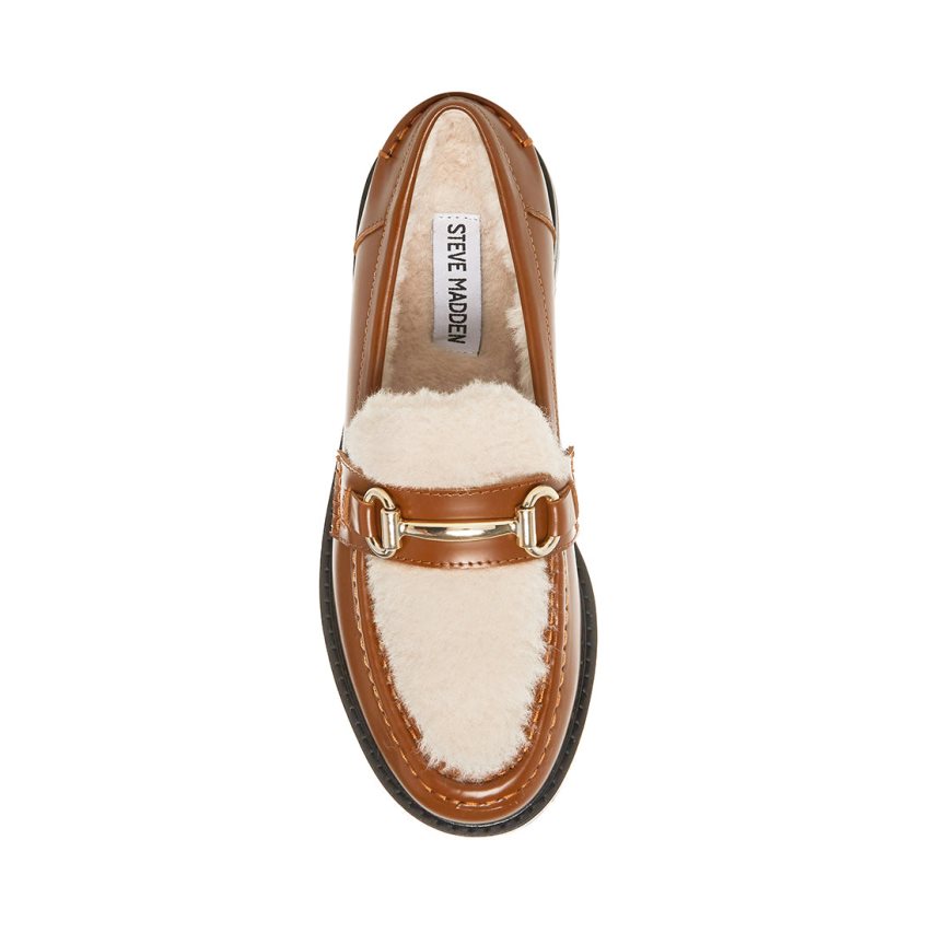 Loafers Steve Madden Marianna Cuero Mujer Marrones | ES WS6E20